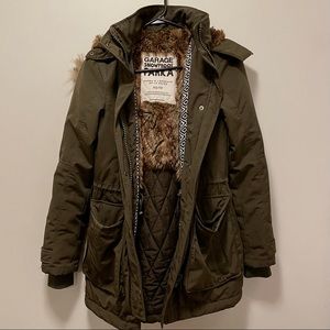 Winter jacket - olive green GARAGE snow proof winter parka